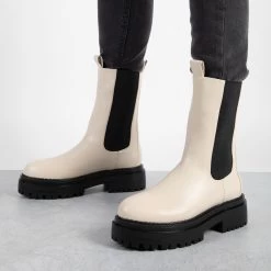 RAID Cherish Chunky Ankle Boot In White