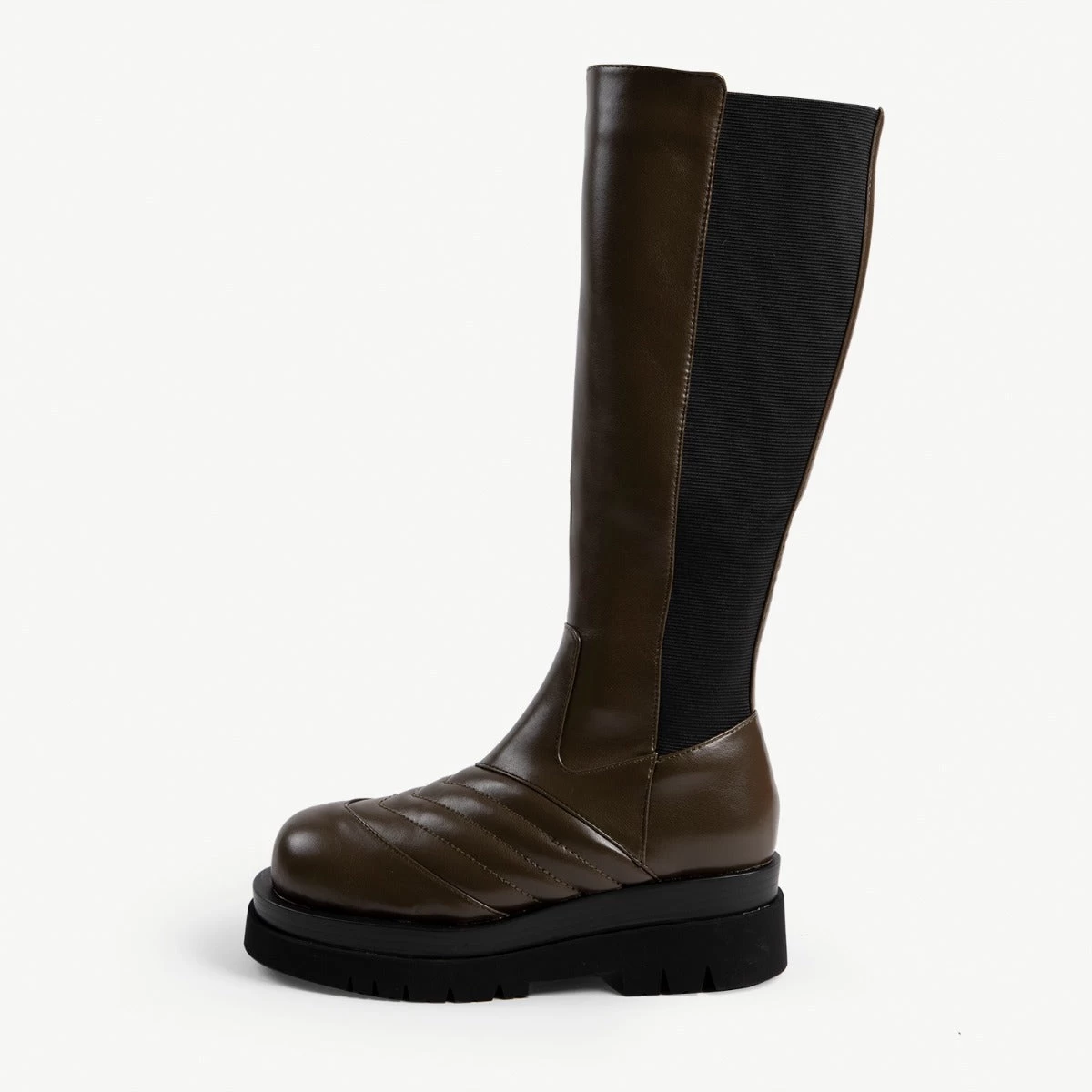 RAID Davina Chunky Long Boot In Khaki 5 RAID Davina Chunky Long Boot In Khaki - Image 3