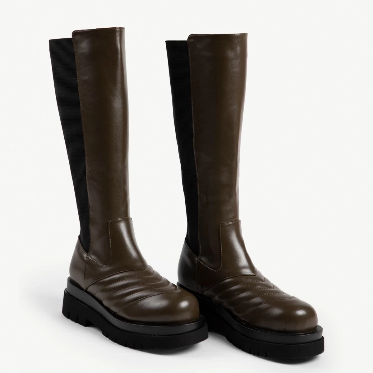 RAID Davina Chunky Long Boot In Khaki 4 RAID Davina Chunky Long Boot In Khaki - Image 2