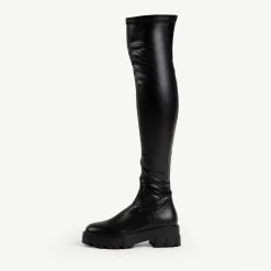 RAID Delia Over The Knee Boot In Black -Chic Shoes Shop delia black pu 1