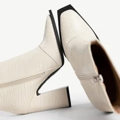 RAID Delphi Ankle Boot In Cream Croc -Chic Shoes Shop delphi camel 6