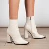 RAID Delphi Ankle Boot In Cream Croc