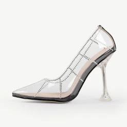 BEBO Demmy Perspex Court Heel In Black 11 BEBO Demmy Perspex Court Heel In Black -Chic Shoes Shop demmy black 1