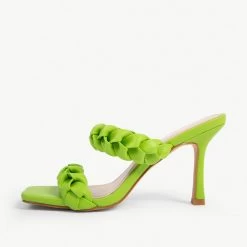 RAID Gemma Heeled Mule In Apple Green -Chic Shoes Shop gemma apple green 1