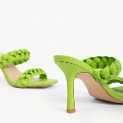 RAID Gemma Heeled Mule In Apple Green -Chic Shoes Shop gemma apple green 6