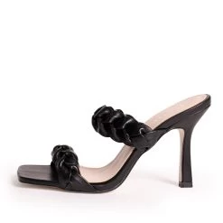 RAID Gemma Heeled Mule In Black -Chic Shoes Shop gemma black 1