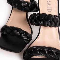 RAID Gemma Heeled Mule In Black -Chic Shoes Shop gemma black 4