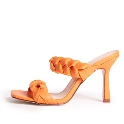 RAID Gemma Heeled Mule In Tangerine -Chic Shoes Shop gemma tangerine 1