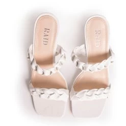 RAID Gemma Heeled Mule In White 10 RAID Gemma Heeled Mule In White -Chic Shoes Shop gemma white 3