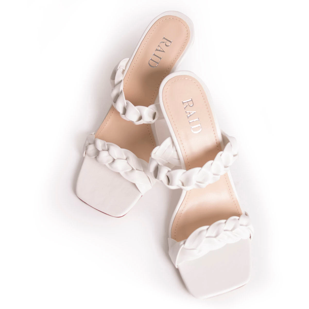 RAID Gemma Heeled Mule In White 7 RAID Gemma Heeled Mule In White - Image 5