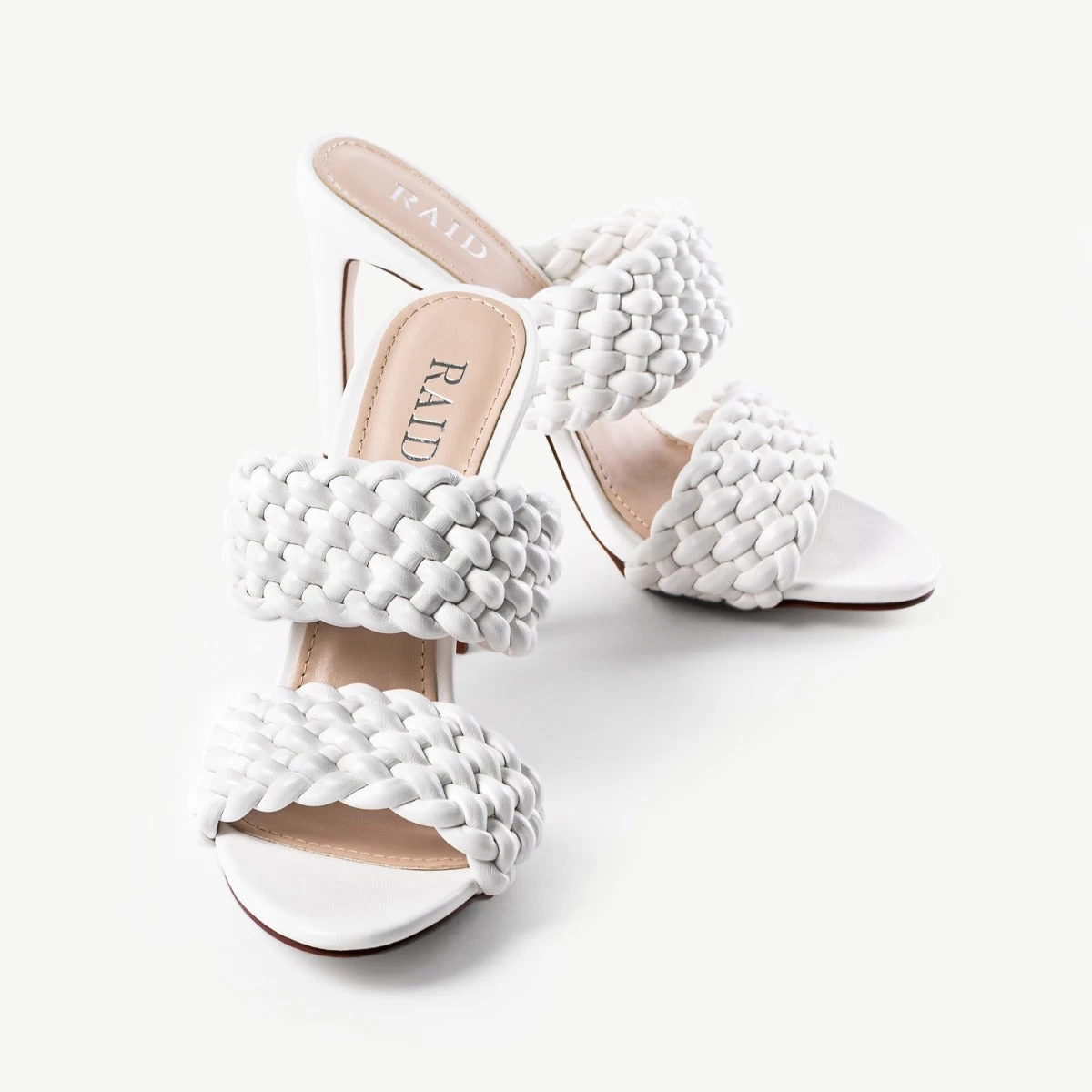 RAID Hazel Heeled Mule In White 4 RAID Hazel Heeled Mule In White - Image 2