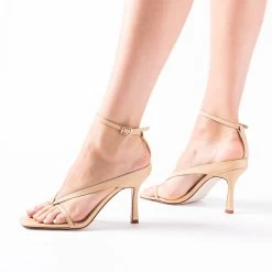 RAID Meeka Square Toe Post Sandal In Nude