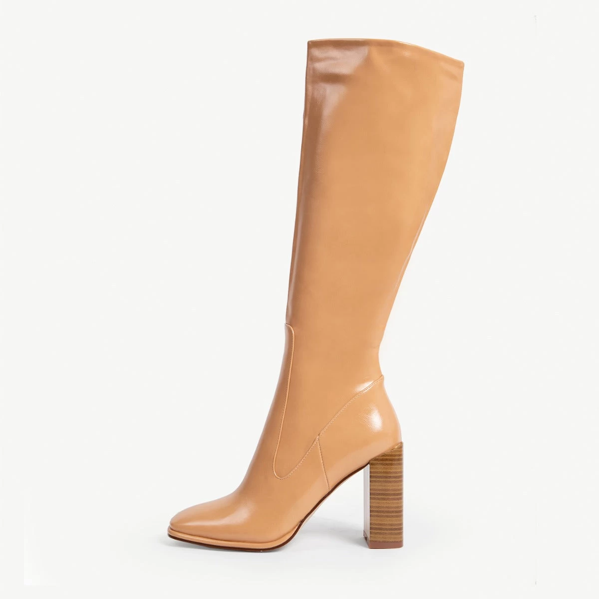 RAID Ivonne Block Heeled Boot In Beige 5 RAID Ivonne Block Heeled Boot In Beige - Image 3