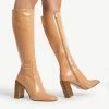 RAID Ivonne Block Heeled Boot In Beige -Chic Shoes Shop ivone beige 4