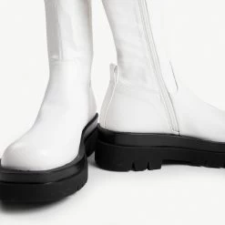 RAID Jade Over The Knee Boot In White -Chic Shoes Shop jade off white 5