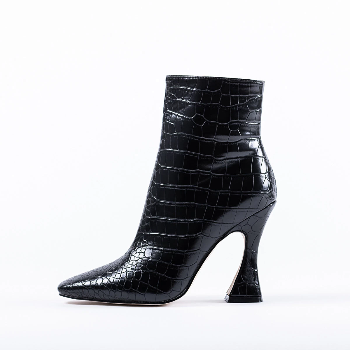 RAID Kate Ankle Boot In Black Croc 5 RAID Kate Ankle Boot In Black Croc - Image 3