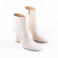 RAID Kate Ankle Boot In White Croc