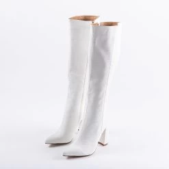 RAID Kenia Long Boot In White -Chic Shoes Shop kenia white 2