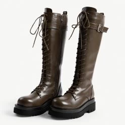 RAID Kinetic Lace Up Boot In Khaki 10 RAID Kinetic Lace Up Boot In Khaki -Chic Shoes Shop kinetic khaki 2