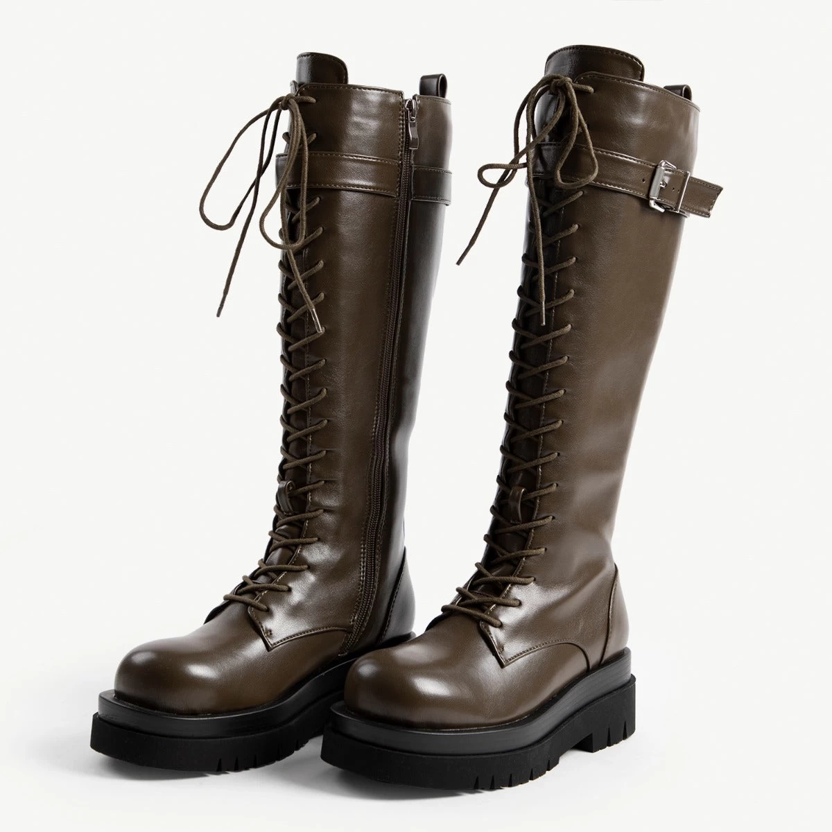 RAID Kinetic Lace Up Boot In Khaki 6 RAID Kinetic Lace Up Boot In Khaki - Image 4