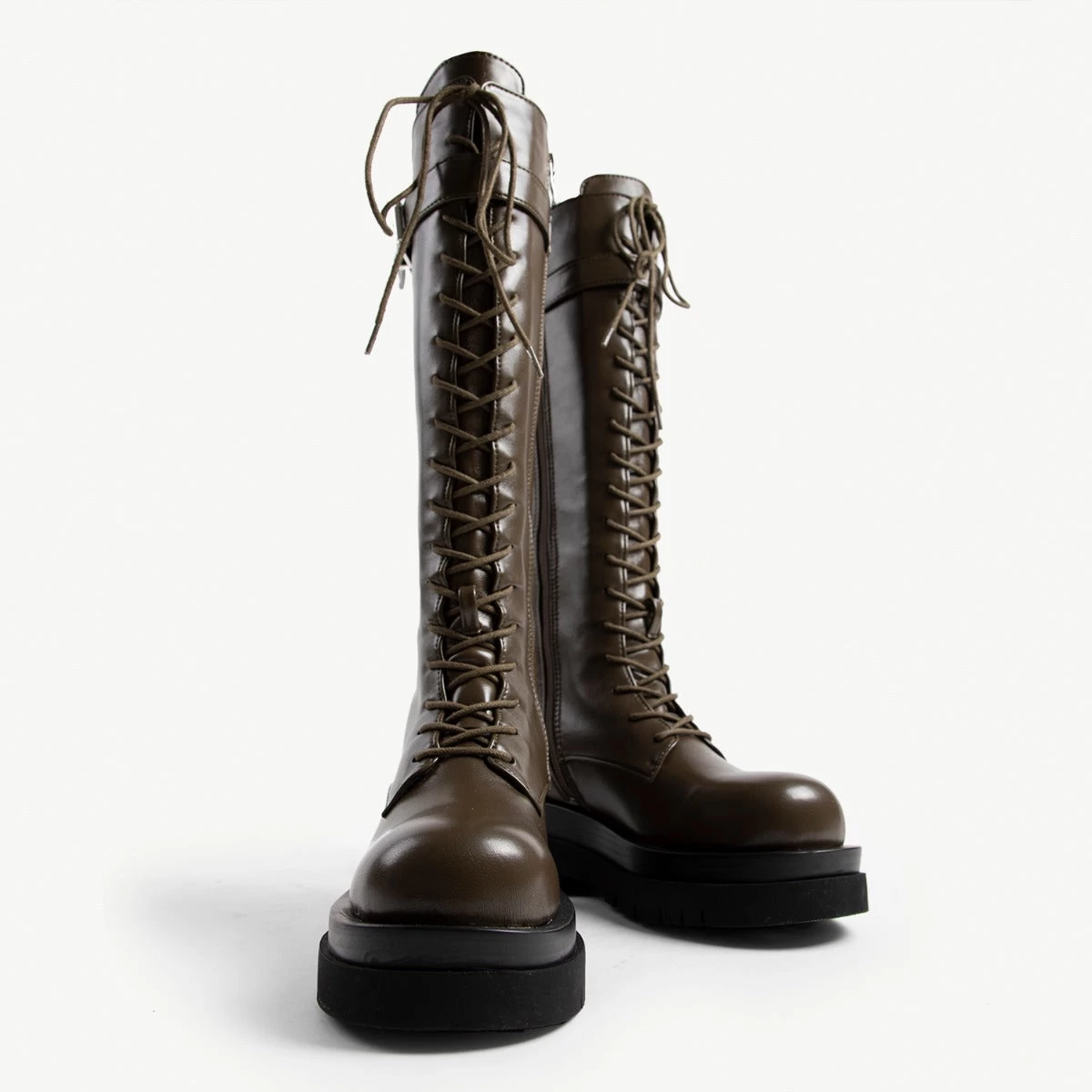 RAID Kinetic Lace Up Boot In Khaki 4 RAID Kinetic Lace Up Boot In Khaki - Image 2