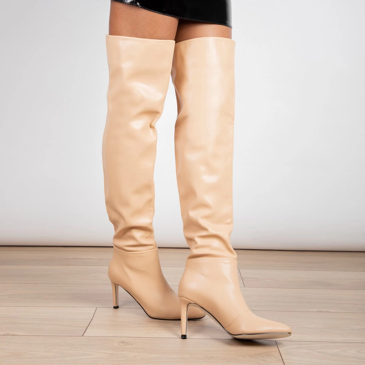 RAID Kulture Long Boot In Beige 4 RAID Kulture Long Boot In Beige - Image 2