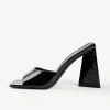 BEBO Kyrah Heeled Mule In Black -Chic Shoes Shop kyrah black 1 1