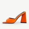 BEBO Kyrah Heeled Mule In Orange -Chic Shoes Shop kyrah orange 1