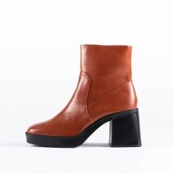 RAID Lexus Chunky Boot In Brown -Chic Shoes Shop lexus brown
