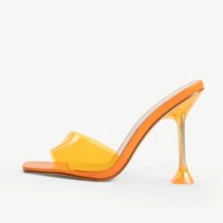 RAID Lily Heeled Mule In Orange -Chic Shoes Shop lily orange 1