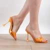 RAID Lily Heeled Mule In Orange 2 RAID Lily Heeled Mule In Orange -Chic Shoes Shop lily orange 3