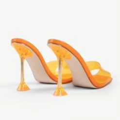 RAID Lily Heeled Mule In Orange -Chic Shoes Shop lily orange 6