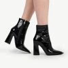 RAID Livvy Block Heeled Ankle Boot In Black Croc -Chic Shoes Shop livvy black croc 4