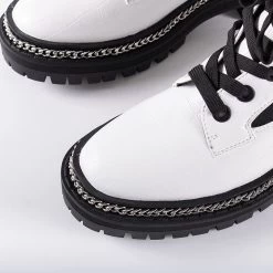 RAID Lorelle Chunky Hiker Boot In White -Chic Shoes Shop lorelle white 3