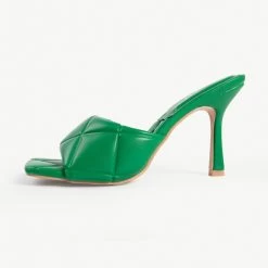 RAID Magick Heeled Mule In Green 21 RAID Magick Heeled Mule In Green -Chic Shoes Shop magic green 1