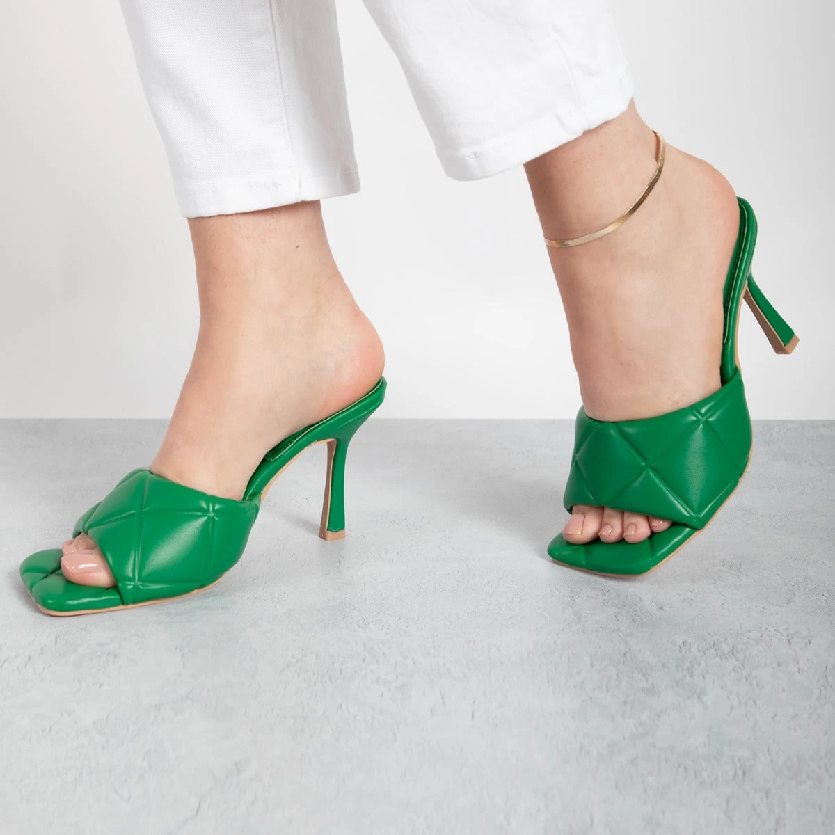 RAID Magick Heeled Mule In Green 8 RAID Magick Heeled Mule In Green - Image 6
