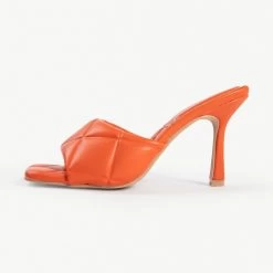 RAID Magick Heeled Mule In Orange -Chic Shoes Shop magic orange 1