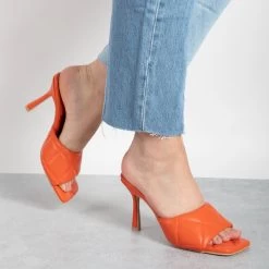 RAID Magick Heeled Mule In Orange -Chic Shoes Shop magic orange 5