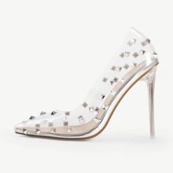 BEBO Mayra Perspex Court Shoe In Silver 17 BEBO Mayra Perspex Court Shoe In Silver -Chic Shoes Shop mayra silver 1
