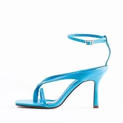 RAID Meeka Square Toe Post Sandal In Blue -Chic Shoes Shop meeka blue 3