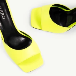 BEBO Kyrah Heeled Mule In Yellow -Chic Shoes Shop microsoftteams image 237