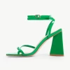 RAID Amora Lace Up Block Heel In Green -Chic Shoes Shop microsoftteams image 271