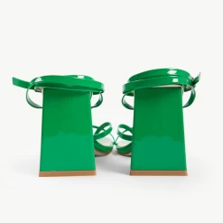 RAID Amora Lace Up Block Heel In Green -Chic Shoes Shop microsoftteams image 273