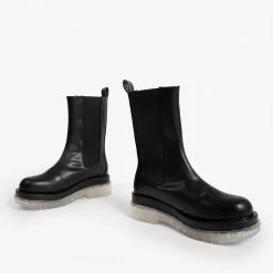 RAID Neville Chunky Boot In Black -Chic Shoes Shop neville black pu 4