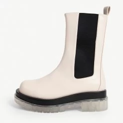 RAID Neville Chunky Boot In Off White -Chic Shoes Shop neville off white 1