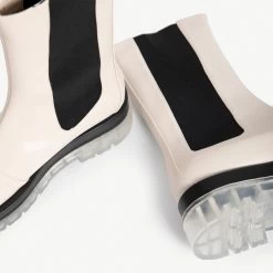 RAID Neville Chunky Boot In Off White -Chic Shoes Shop neville off white 6