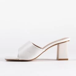 RAID Pia Heeled Mule In White -Chic Shoes Shop pia white 43e9a29c 42d9 4ad6 b0a3 6992fc06d0cf