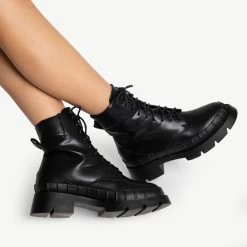 RAID Prestone Chunky Ankle Boot In Black -Chic Shoes Shop prestone black 3