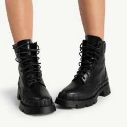 RAID Prestone Chunky Ankle Boot In Black -Chic Shoes Shop prestone black 4