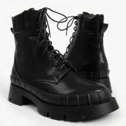 RAID Prestone Chunky Ankle Boot In Black -Chic Shoes Shop prestone black 6